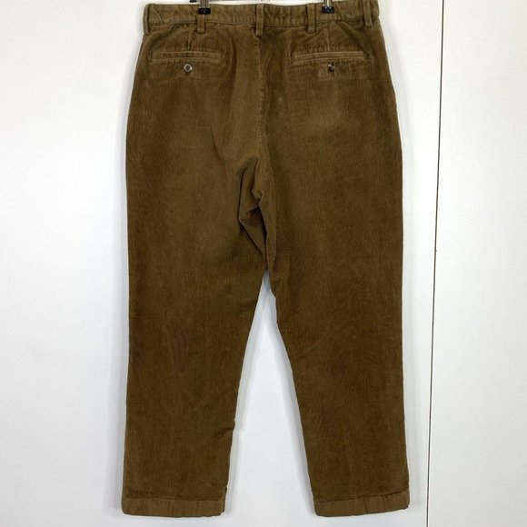 L.L. Bean Pants Mens Size 36x29 Stretch Country Corduroy Pants Natural Fit Brown - Picture 2 of 4